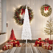 Vetonek Árbol de Navidad delgado blanco 180 cm