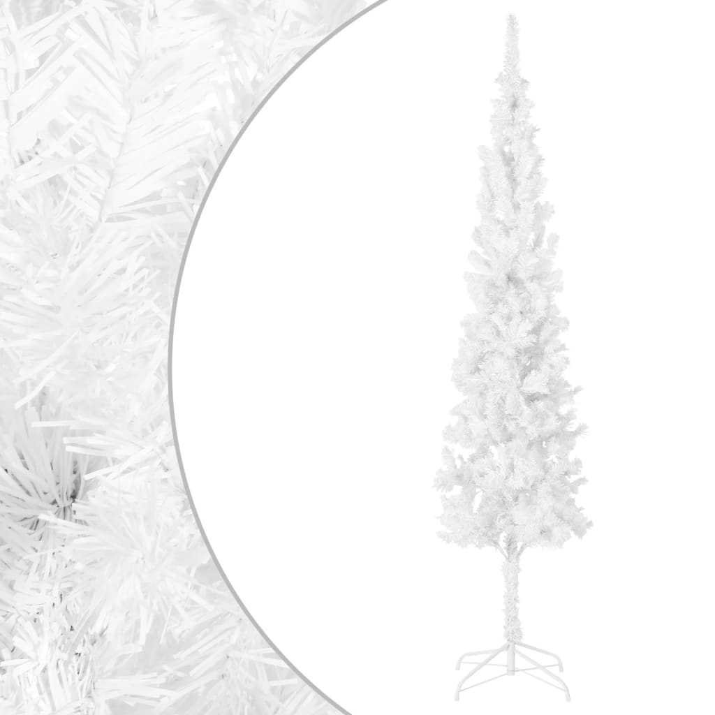 Árbol de navidad delgado blanco 210 cm v3669 Vetonek