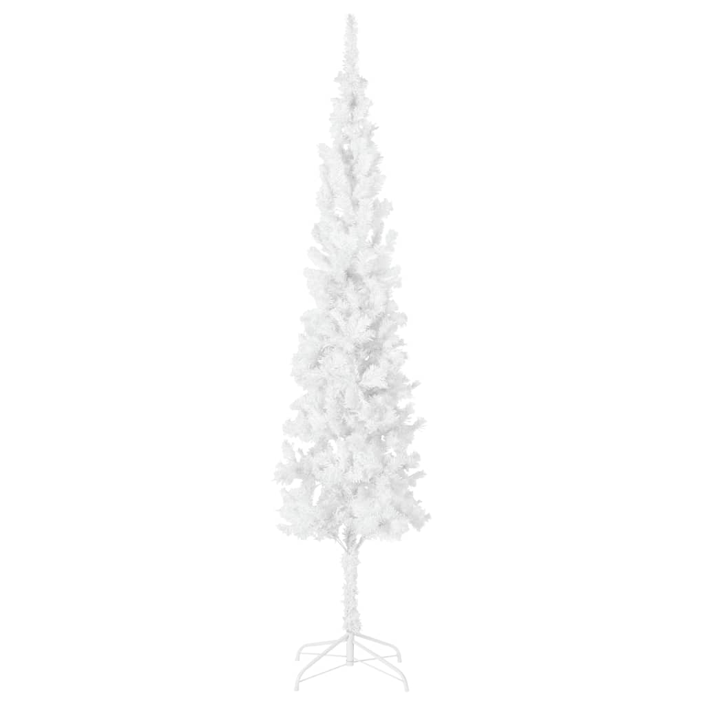 Vetonek Árbol de Navidad delgado blanco 210 cm