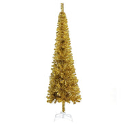Vetonek Árbol de Navidad delgado dorado 120 cm