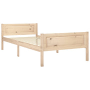 Vetonek Estructura de cama sin colchón madera maciza de pino 90x200 cm