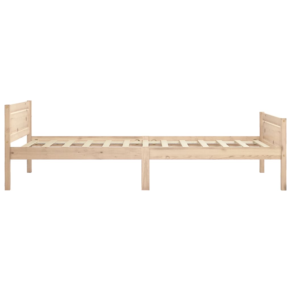 Estructura de cama sin colchón madera maciza de pino 90x200 cm v4079 - Vetonek