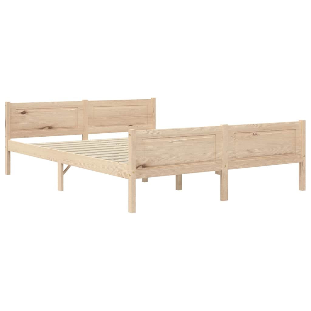 Estructura de cama sin colchón madera maciza de pino 160x200 cm vidaXL