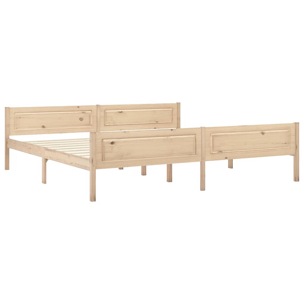 Estructura de cama sin colchón madera maciza de pino 200x200 cm vidaXL