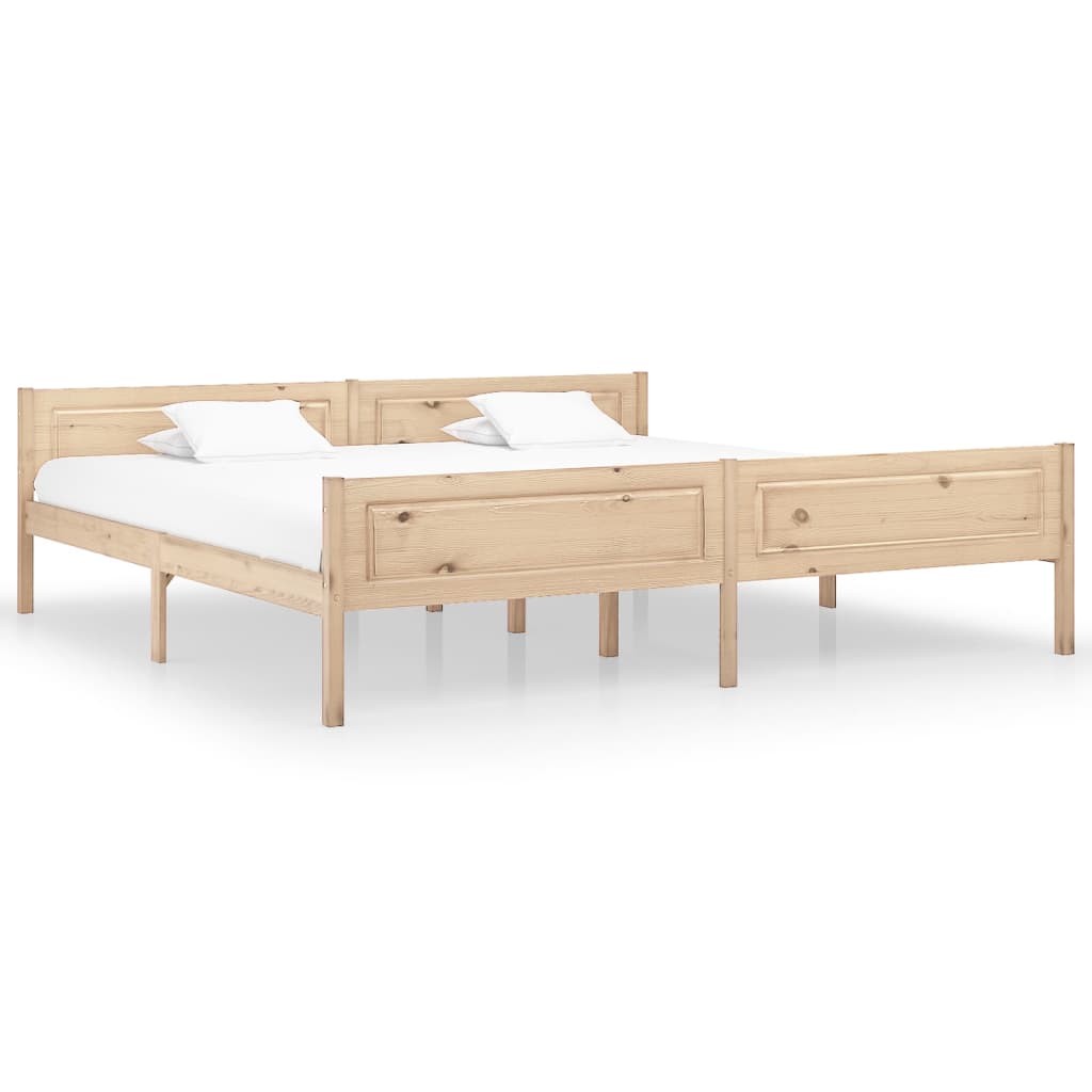 Vetonek Estructura de cama sin colchón madera maciza de pino 200x200 cm