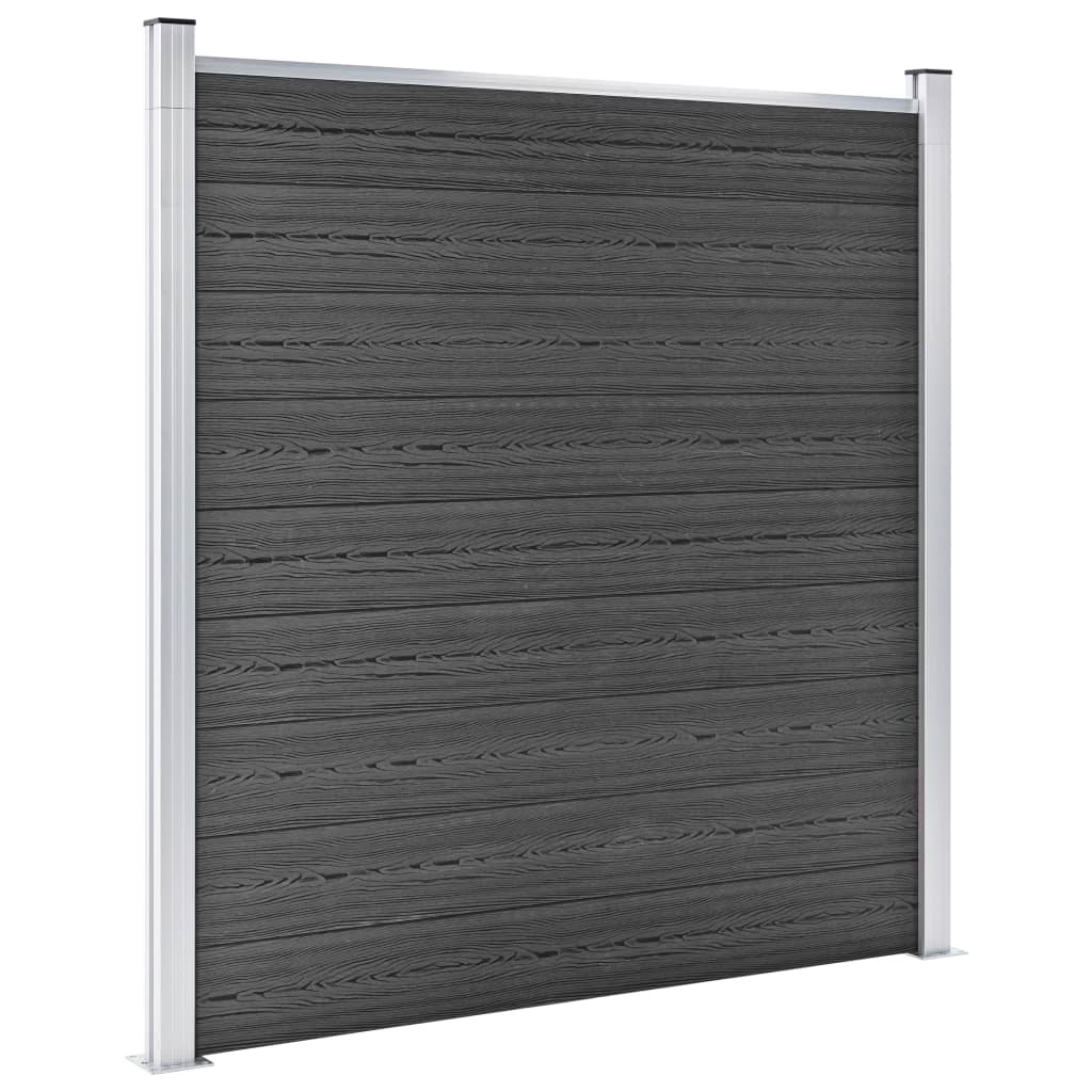 Conjunto de painel WPC preto Valla 1311x (105-186) CM