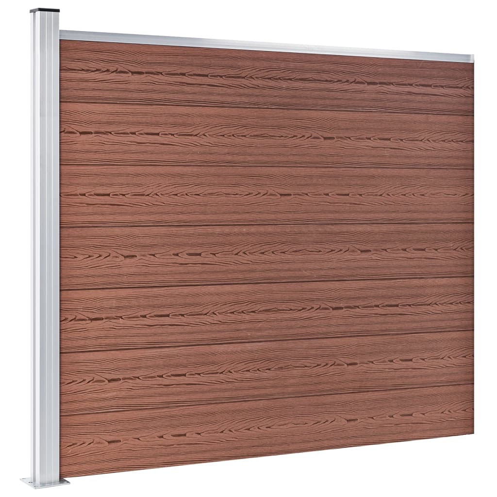 Conjunto de painel Valla WPC Brown 526x146 cm