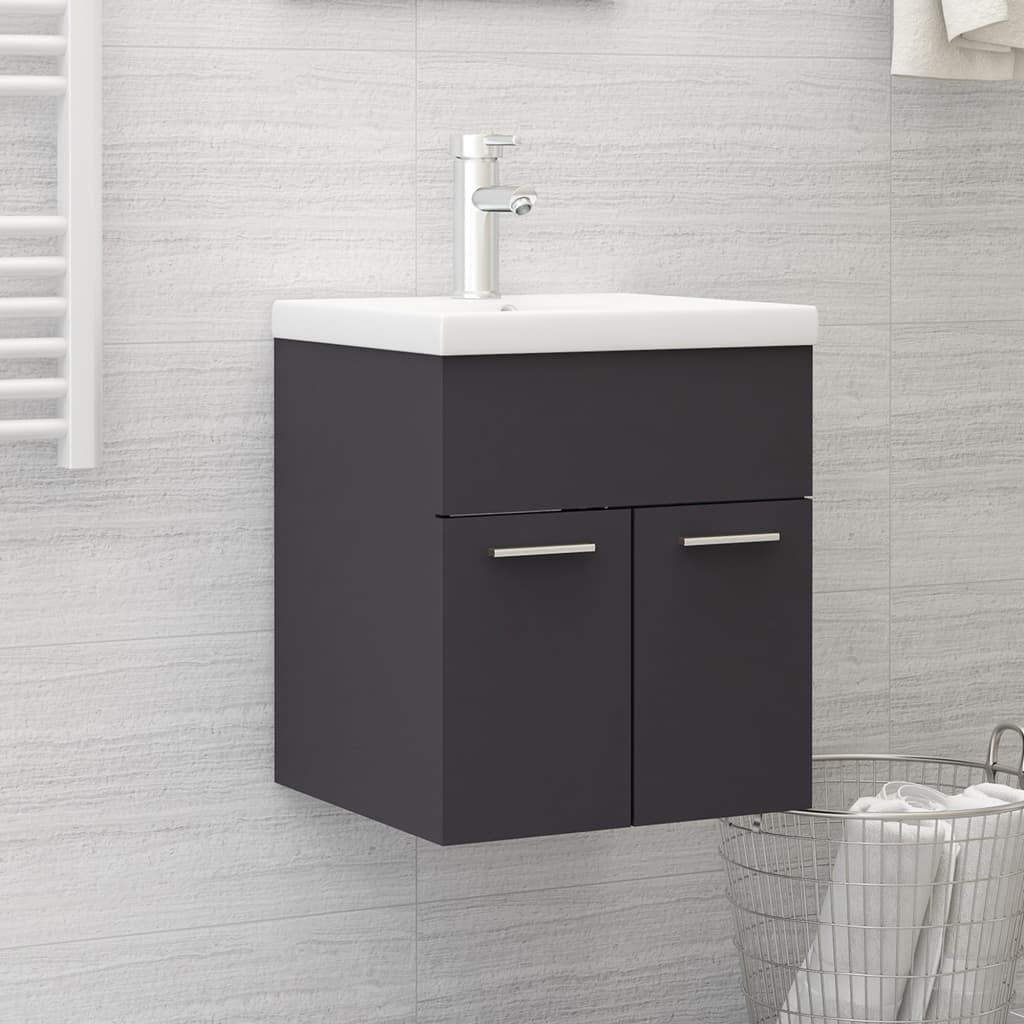 Vetonek Mueble con lavabo madera de ingeniería gris