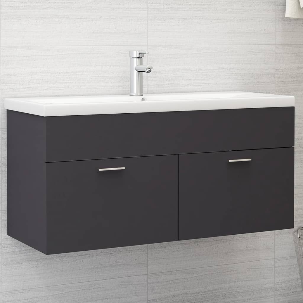 Vetonek Mueble con lavabo madera de ingeniería gris