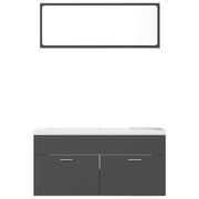 Conjunto de muebles de baño madera contrachapada gris v1343 - Vetonek