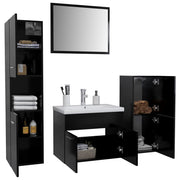 Conjunto de muebles de baño madera contrachapada negro v1510 - Vetonek
