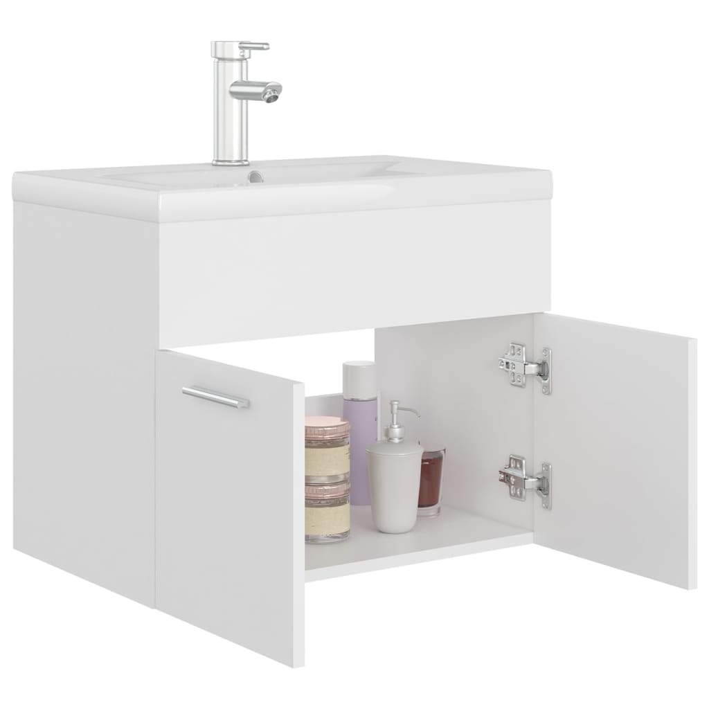 Mueble con lavabo madera de ingeniería blanco vidaXL