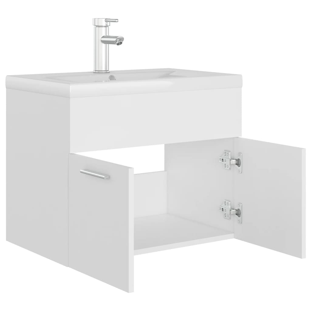 Mueble con lavabo madera de ingeniería blanco vidaXL