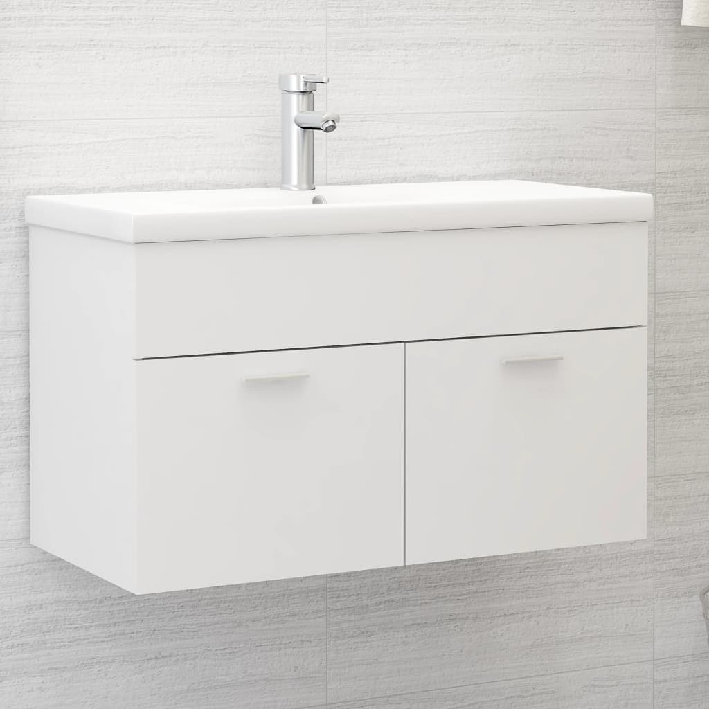 Vetonek Mueble con lavabo madera de ingeniería blanco