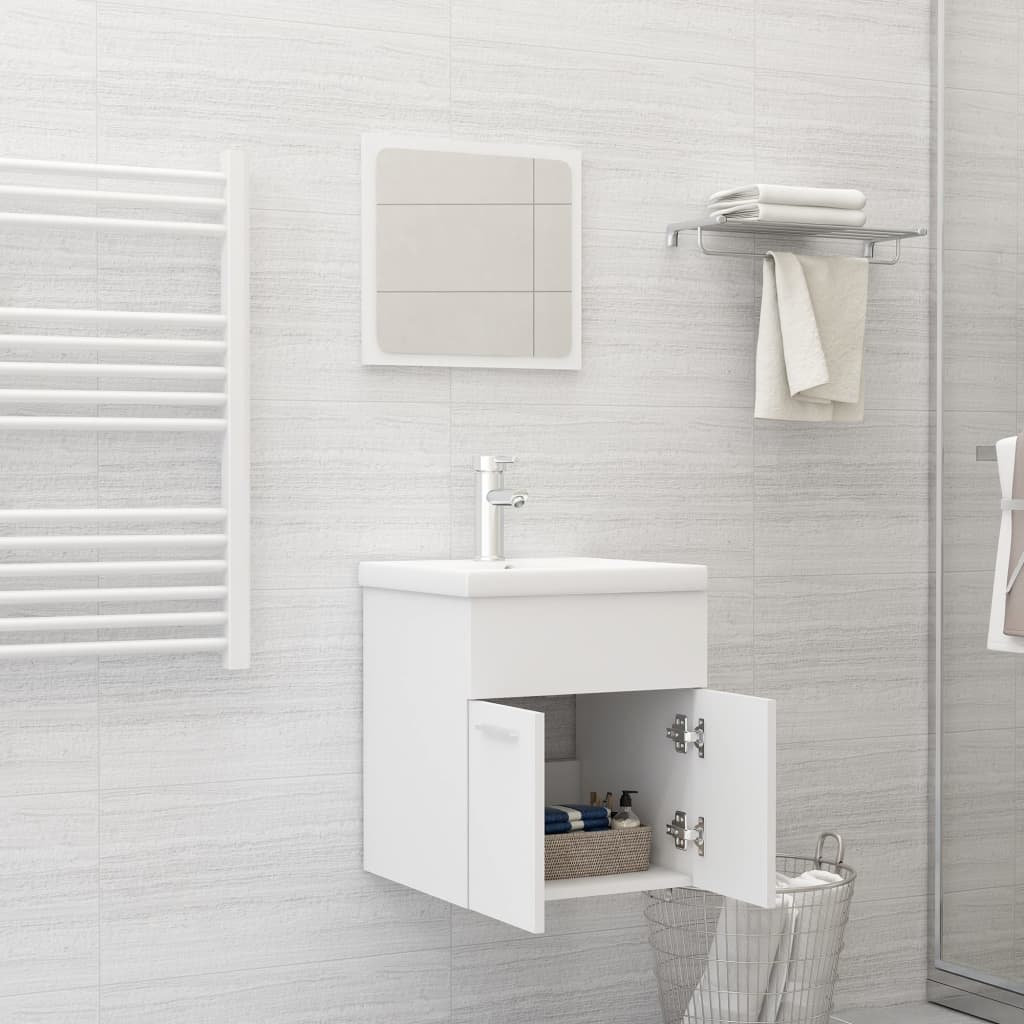 Conjunto de muebles de baño madera blanco - Vetonek
