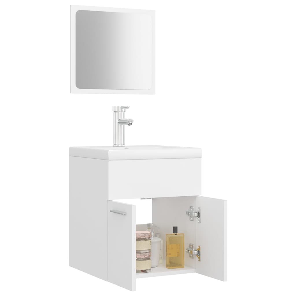 Conjunto de muebles de baño madera blanco - Vetonek