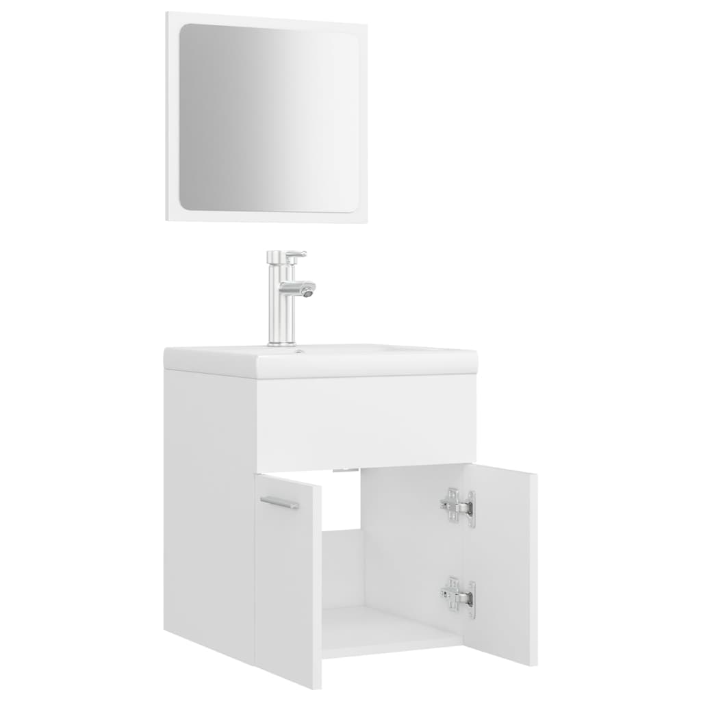 Conjunto de muebles de baño madera blanco - Vetonek