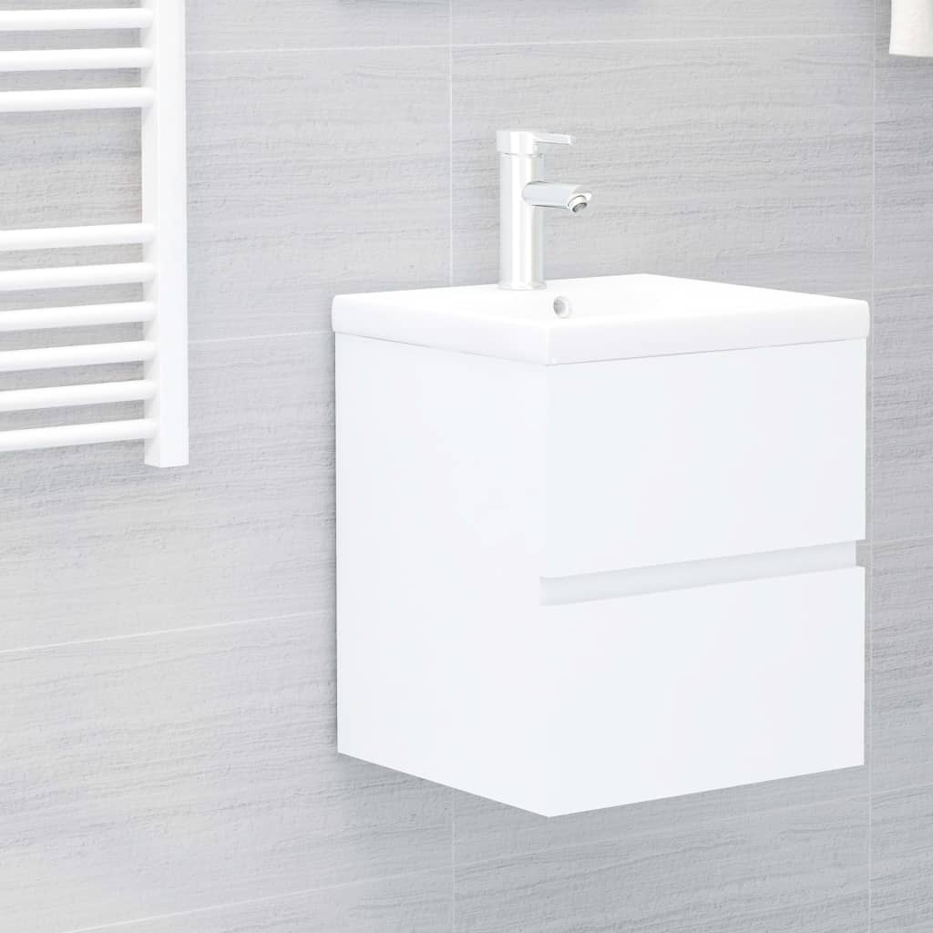 Vetonek Mueble con lavabo madera de ingeniería blanco