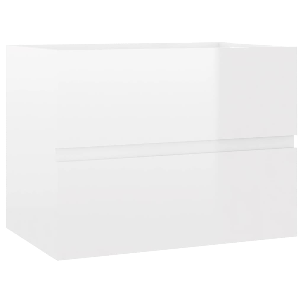 Mueble con lavabo madera de ingeniería blanco brillo V7864 Vetonek
