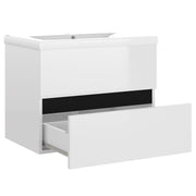 Mueble con lavabo madera de ingeniería blanco brillo V7864 Vetonek