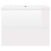 Mueble con lavabo madera de ingeniería blanco brillo V7864 Vetonek