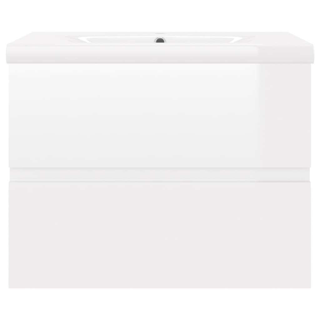 Mueble con lavabo madera de ingeniería blanco brillo V7864 Vetonek