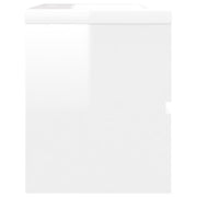 Mueble con lavabo madera de ingeniería blanco brillo V7864 Vetonek