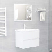 Mueble con lavabo madera de ingeniería blanco brillo V7864 Vetonek