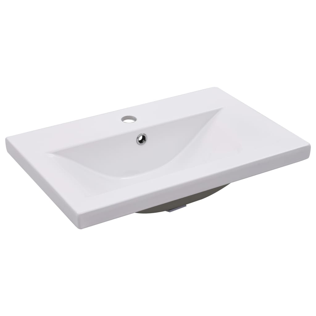 Mueble con lavabo madera de ingeniería blanco brillo V7864 Vetonek