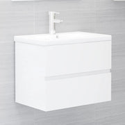 Mueble con lavabo madera de ingeniería blanco brillo V7864 Vetonek
