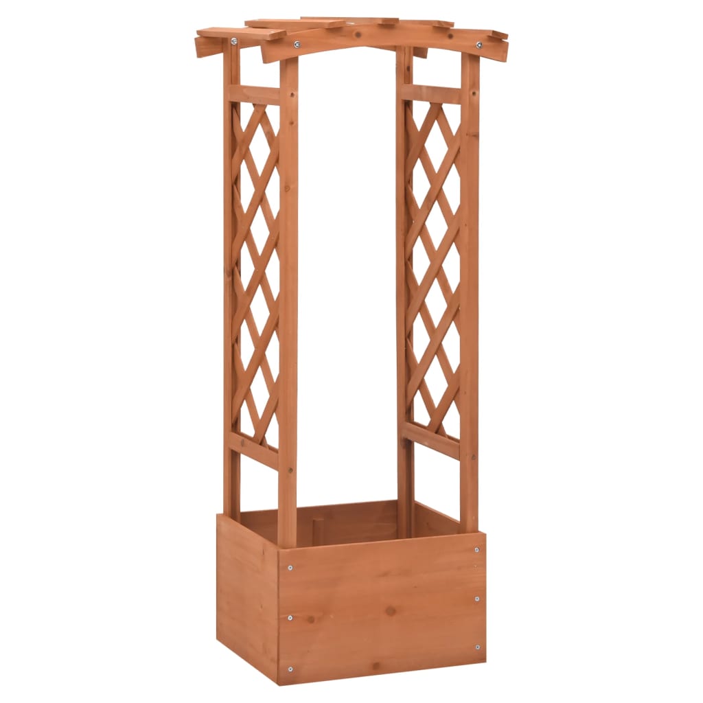 Vetonek Jardinera enrejada con arco madera de abeto 49x39x117 cm