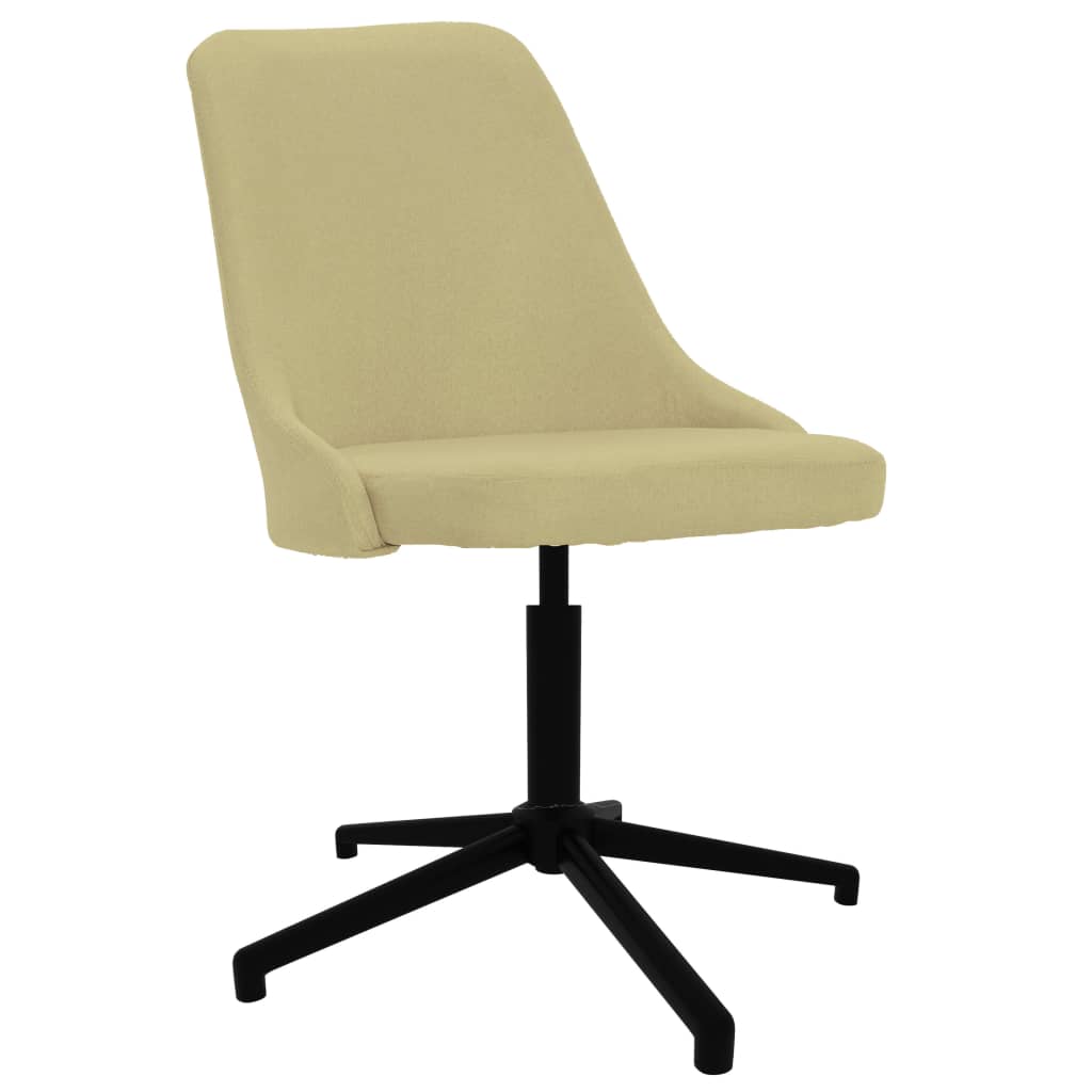 Vetonek Silla de comedor giratoria tela verde