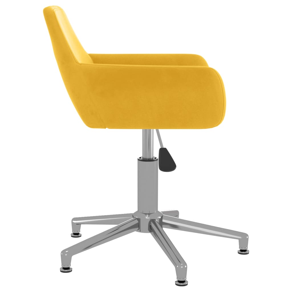 Sillas de comedor giratorias 2 uds terciopelo amarillo vidaXL