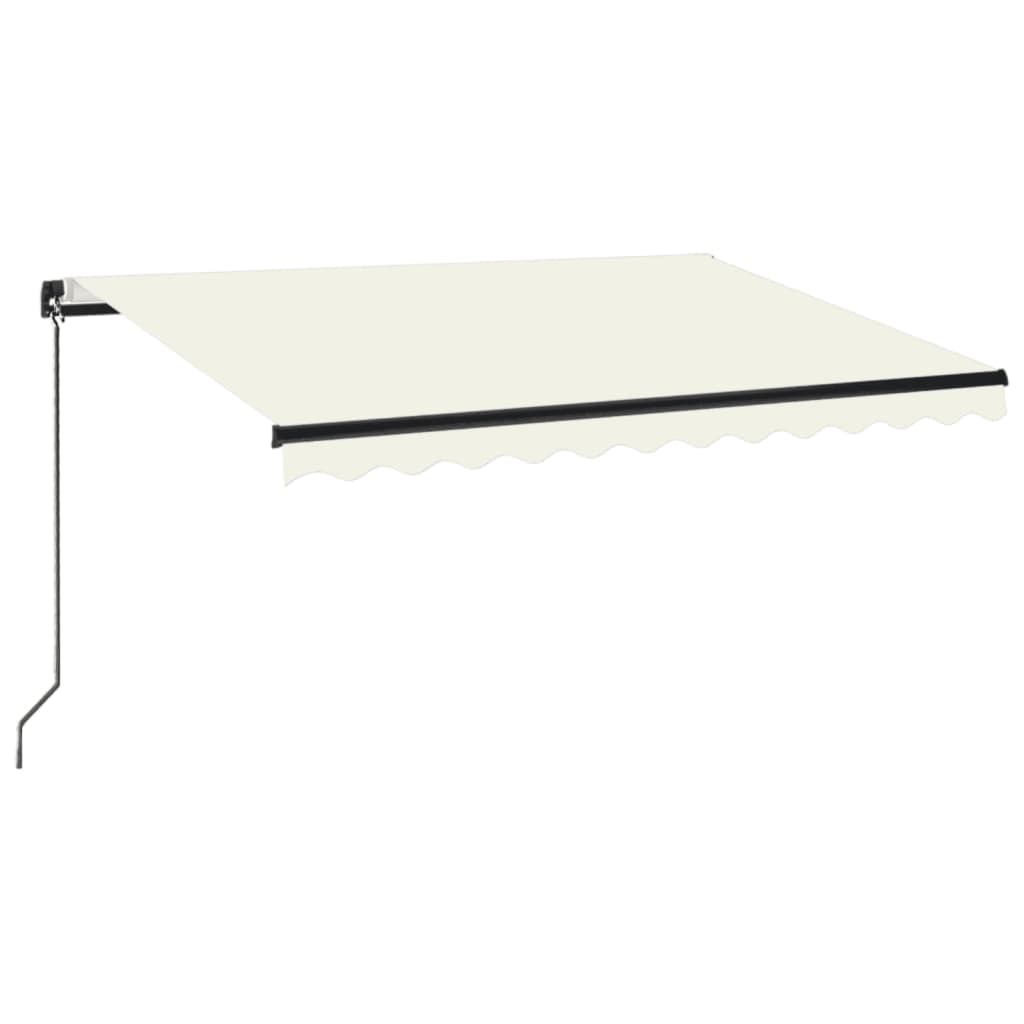 Toldo retráctil manual crema 350x250 cm vidaXL