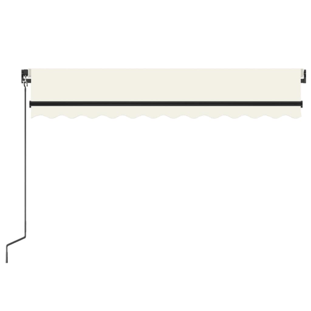 Toldo retráctil manual crema 350x250 cm vidaXL