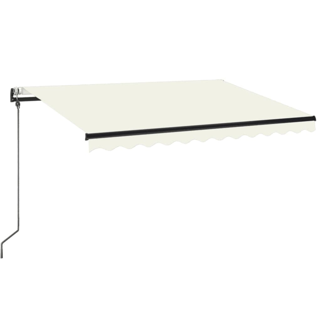 Toldo retráctil automático crema 350x250 cm vidaXL