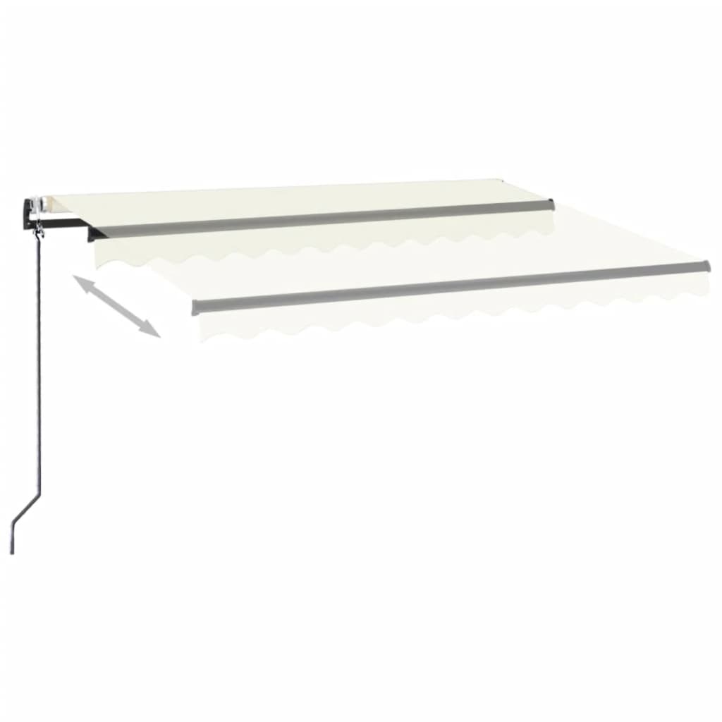 Toldo retráctil automático crema 350x250 cm vidaXL