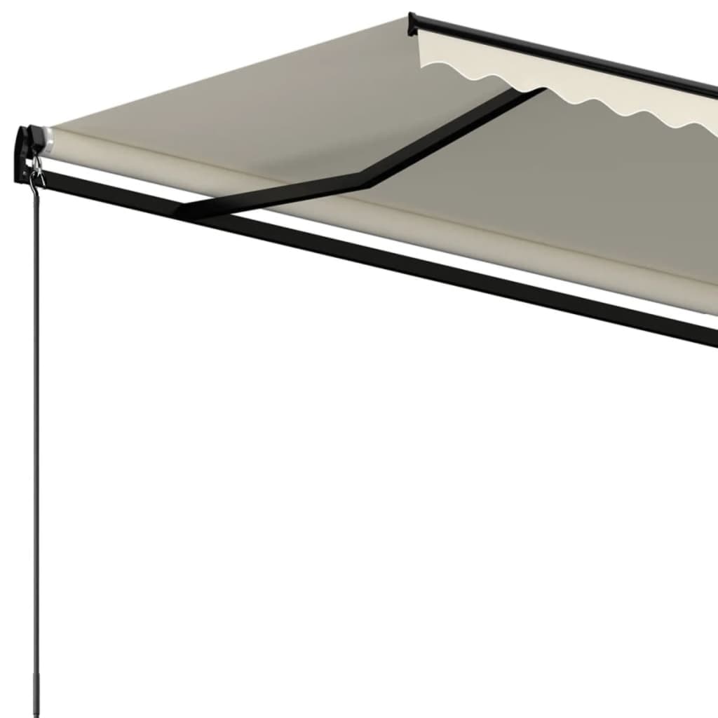 Toldo retráctil automático crema 350x250 cm vidaXL