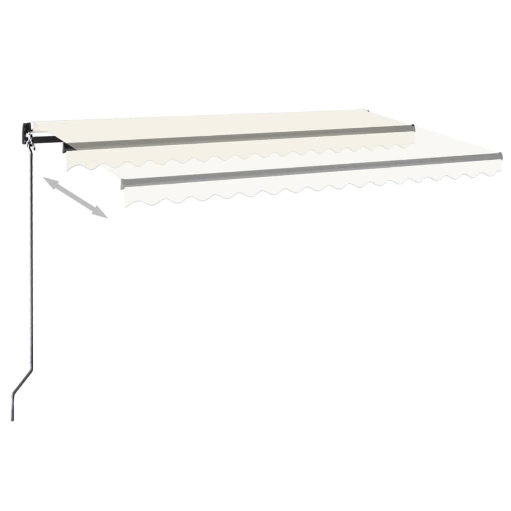 Toldo retráctil manual crema 450x300 cm vidaXL