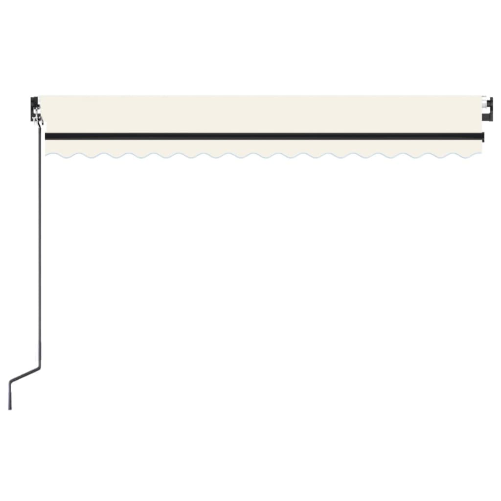 Toldo retráctil manual crema 450x300 cm vidaXL