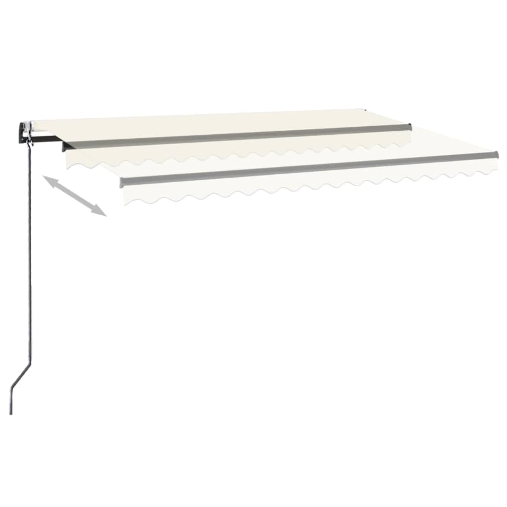 Toldo retráctil automático crema 450x300 cm vidaXL