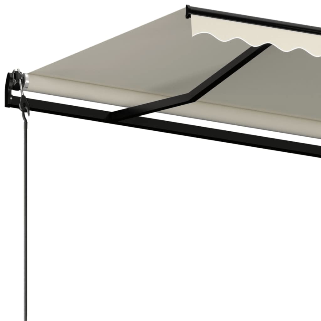 Toldo retráctil automático crema 450x300 cm vidaXL