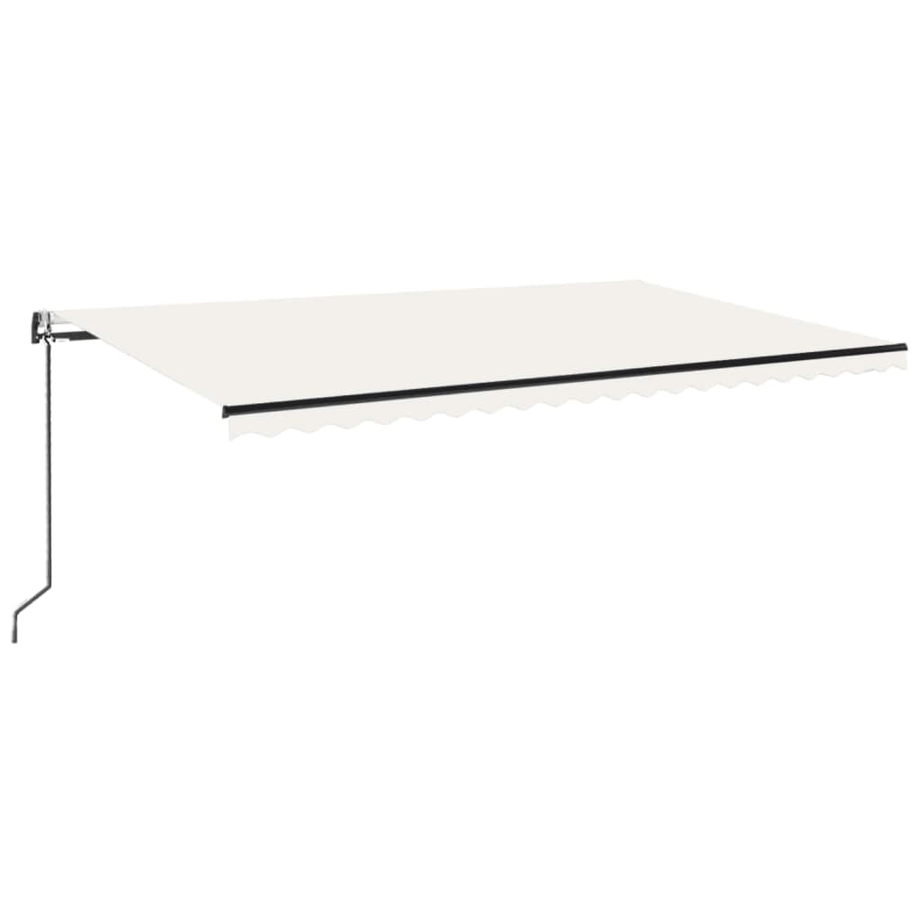 Toldo retráctil automático crema 500x300 cm vidaXL