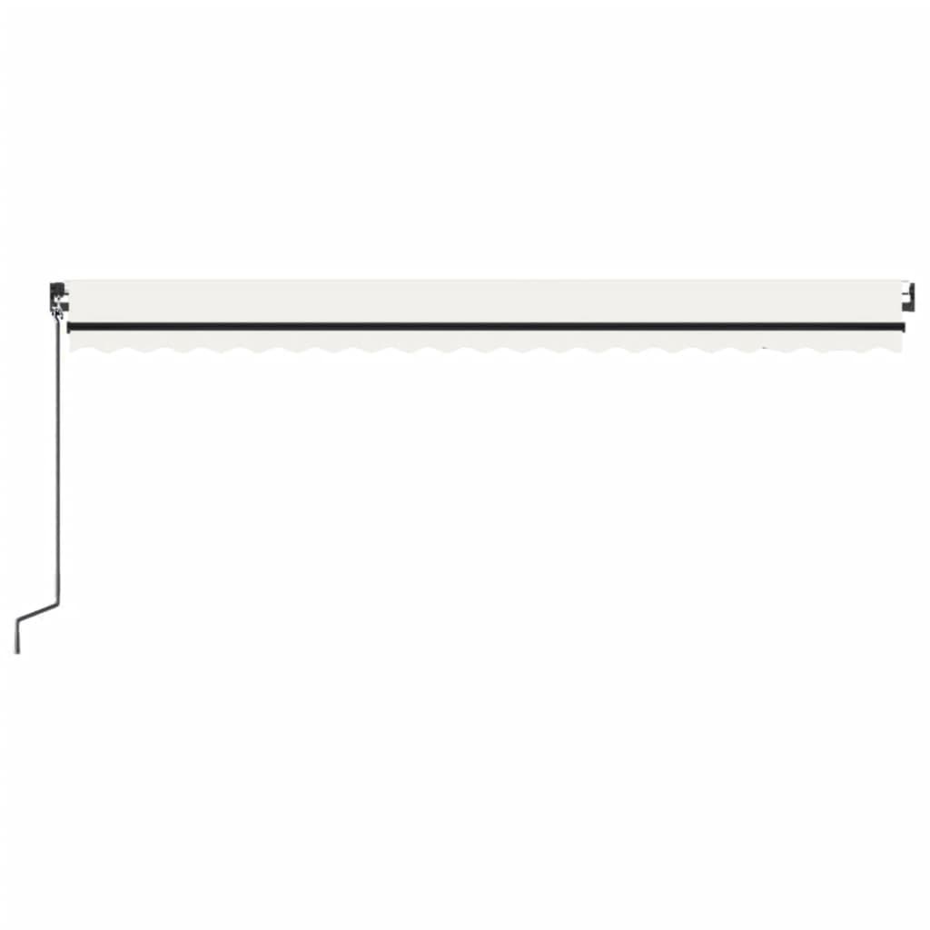 Toldo retráctil automático crema 500x300 cm vidaXL