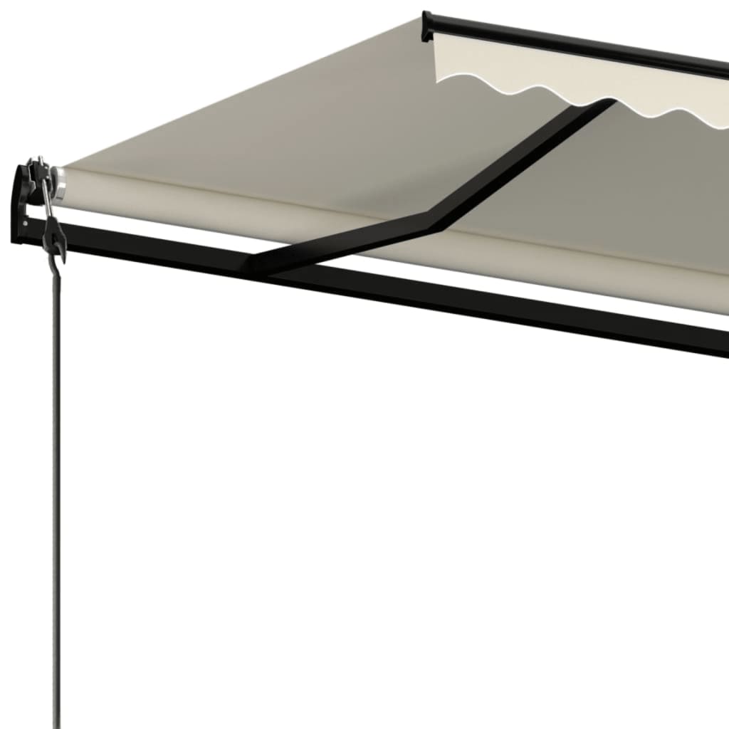 Toldo retráctil automático crema 500x300 cm vidaXL