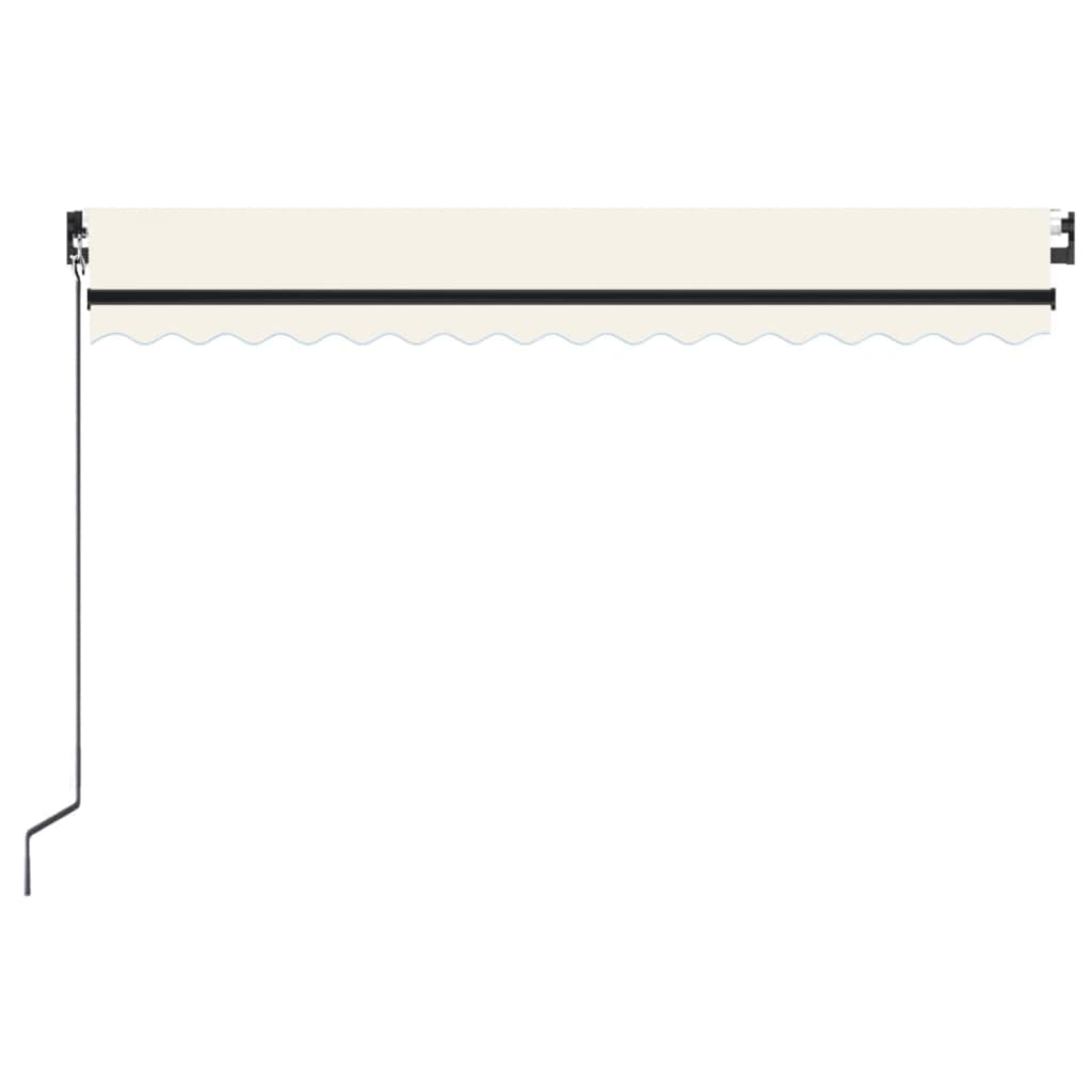 Toldo retráctil manual crema 400x350 cm vidaXL