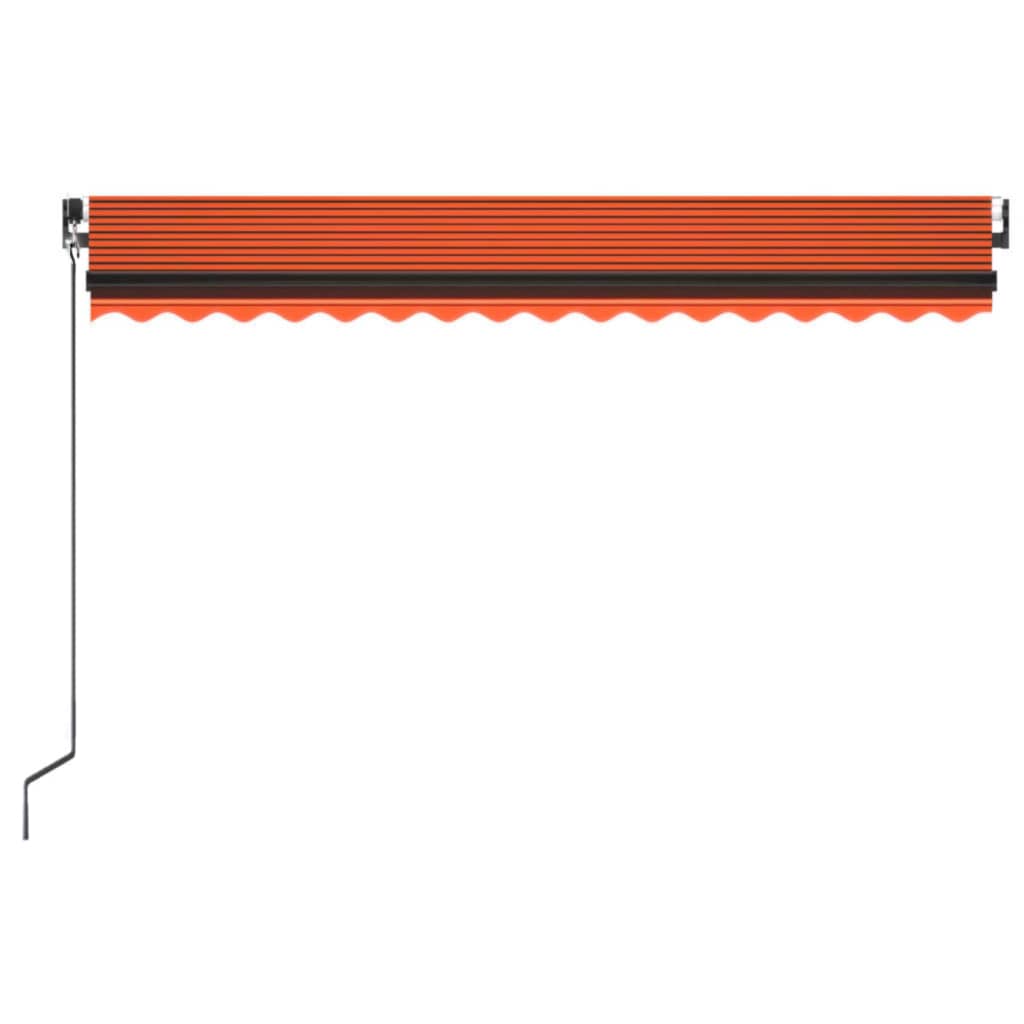 Toldo retráctil manual naranja y marrón 400x350 cm vidaXL