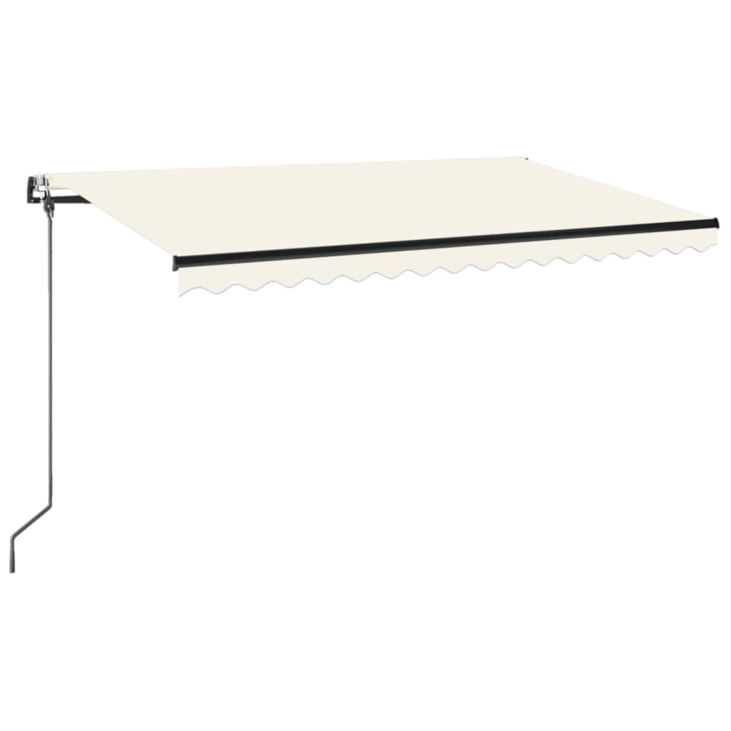 Toldo retráctil automático crema 400x350 cm vidaXL