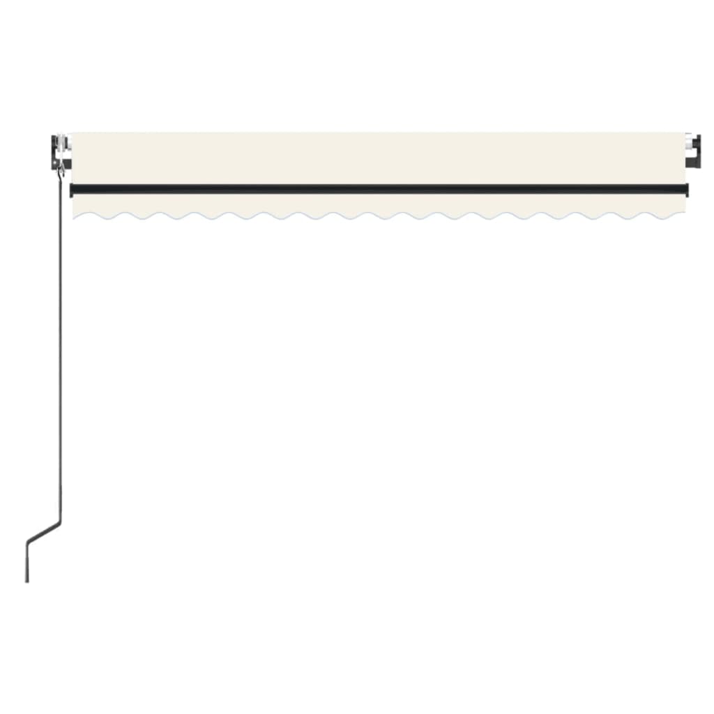 Toldo retráctil automático crema 400x350 cm vidaXL