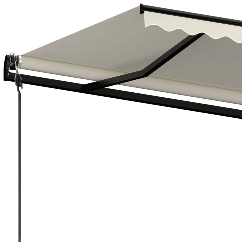 Toldo retráctil automático crema 400x350 cm vidaXL